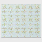 月の金ゴールドに愛して下さい ラッピングペーパー (フラット)