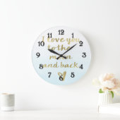 月の金ゴールドに愛して下さい ラージ壁時計 (ホーム)