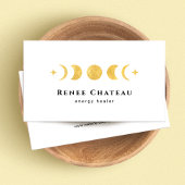 月の金ゴールドムーンフェイズエネルギーヒーラー 名刺