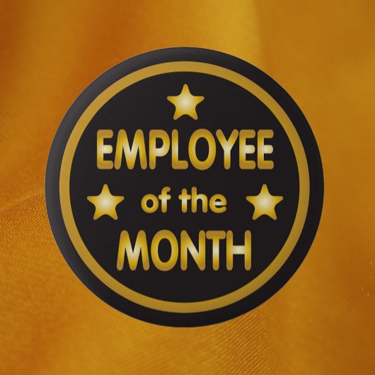 月の金ゴールド星の従業員 缶バッジ