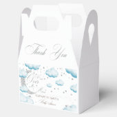 月の銀色の少年の赤ちゃんシャワー以上 フェイバーボックス (オープン)