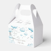 月の銀色の少年の赤ちゃんシャワー以上 フェイバーボックス (正面サイド)