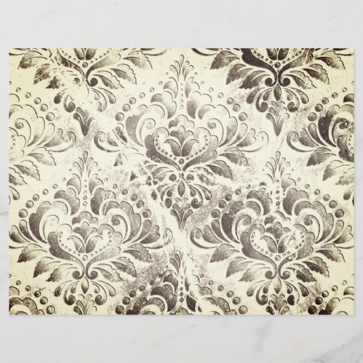 月の鏡、ゴシック様式のスクラップブック紙 (裏面)