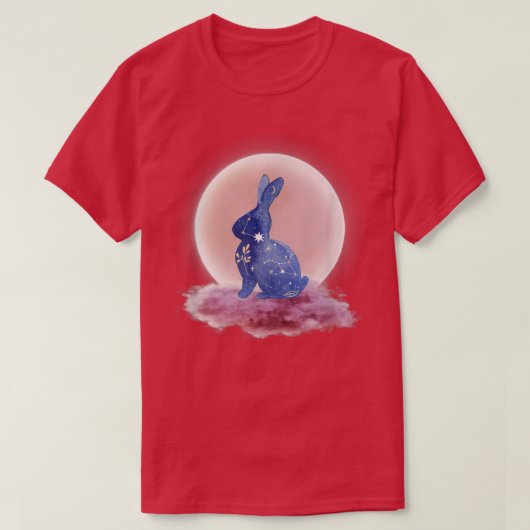 月の雲とバニー星占異教のいM Tシャツ (デザイン正面)