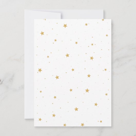 月の青いベビーの特徴シャワーゲームカード上 招待状 (裏面)