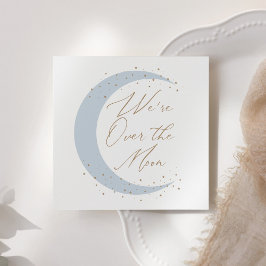 月の青い男の子の赤ん坊のシャワー越え スタンダードカクテルナプキン