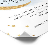 月の青おむつラッフルディスプレイシャワーの上 ポスター (角)