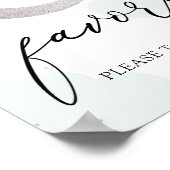 月の青と銀の好意のサインを越えて ポスター (角)