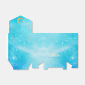 月の青の赤ちゃんシャワーお願いボックスの上 フェイバーボックス (折り畳みなし)