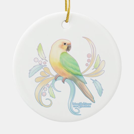 月の頬の装飾 セラミックオーナメント (正面)