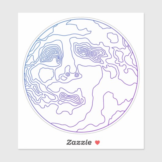 月の顔 シール (シート)