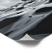 月の風景をミニマル化 ポスター (角)