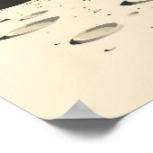 月の風景をミニマル化 ポスター (角)