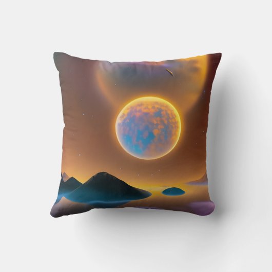 月の風景アート クッション (裏面)