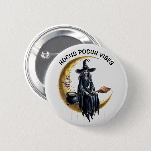 月の魔女 缶バッジ (正面&裏面)