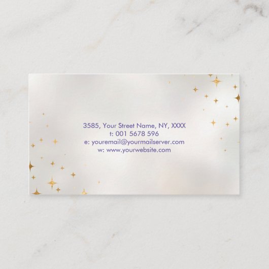 月の魔法- Oracleカード、ボール、および結晶 名刺 (裏面)