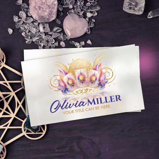 月の魔法- Oracleカード、ボール、および結晶 名刺