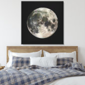 月の鮮明な画像 キャンバスプリント (インサイチュ (寝室))