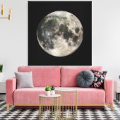 月の鮮明な画像 キャンバスプリント (インサイチュ (リビング))
