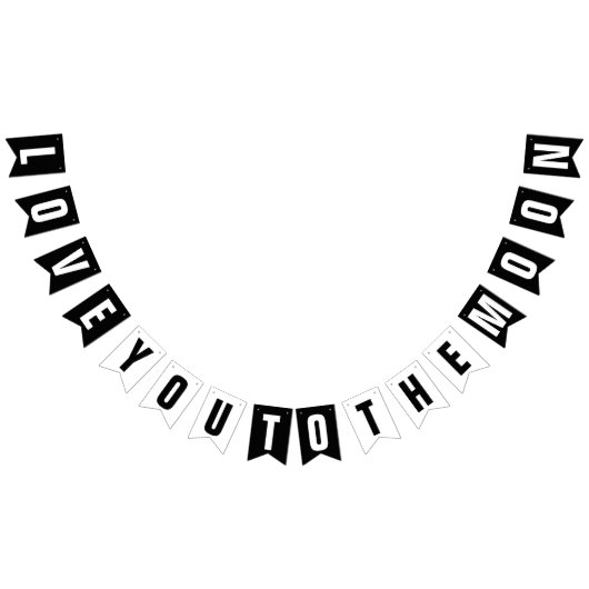 月の黄昏まで結婚あなたを愛し バンティングフラッグ (全)