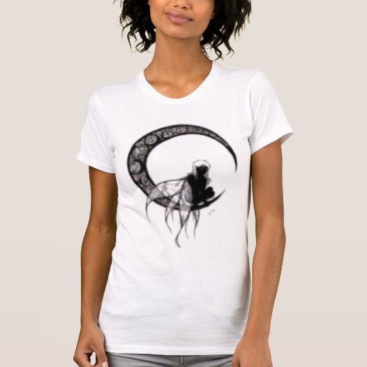 月の黒い妖精 Tシャツ (正面)