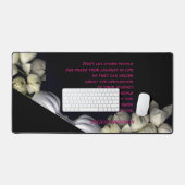 「月の黒に白いハート」 & 「旅」 デスクマット (キーボード&マウス)