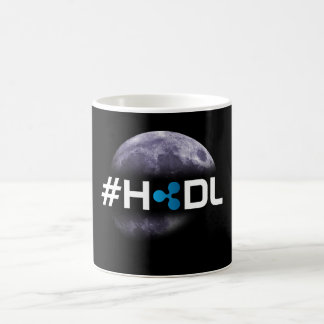 月の黒のマグへの#HODLのさざ波 コーヒーマグカップ
