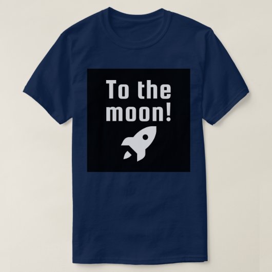 月の黒へ Tシャツ (デザイン正面)