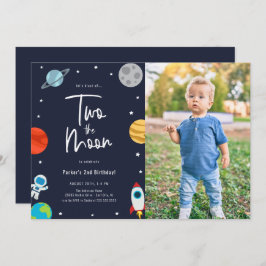 月の2歳お誕生日パーティーの写真 招待状