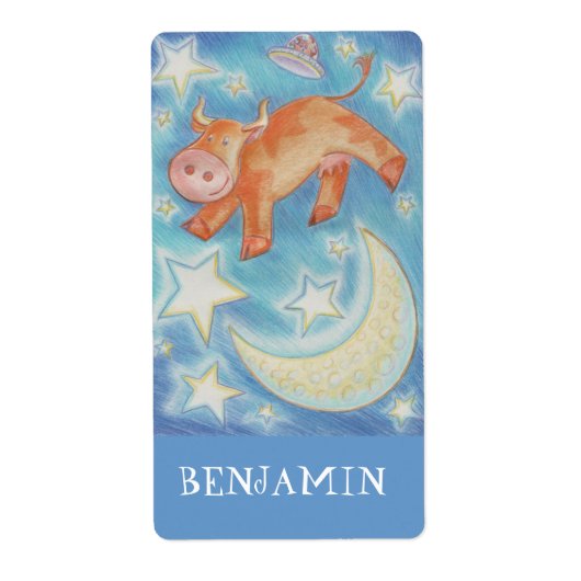 月の「名前」ラベル上 ラベル (正面)