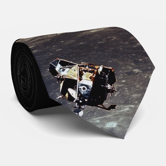 月のLanderおよび地球 ネクタイ (ロール)