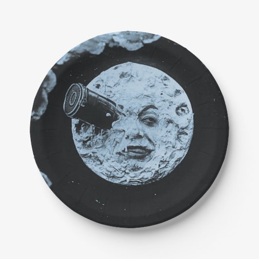 月のLe Voyageのブルームーンへの旅行 ペーパープレート (正面)