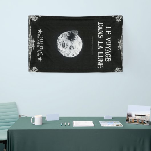 月のLe Voyage DansのLaのLuneのレトロへの旅行 横断幕 (トレードショー)