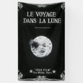 月のLe Voyage DansのLaのLuneのレトロへの旅行 横断幕 (縦)