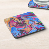 月のLoveliesのピンクのコースター コースター (左側)