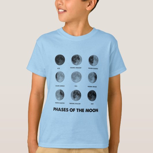 月のTシャツの段階 Tシャツ (正面)
