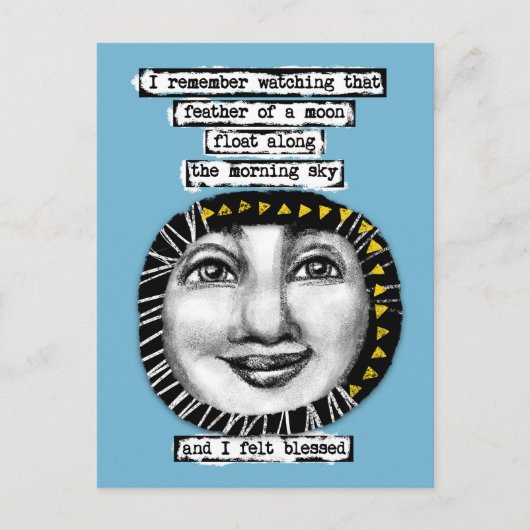 月はがきの羽毛 ポストカード (正面)