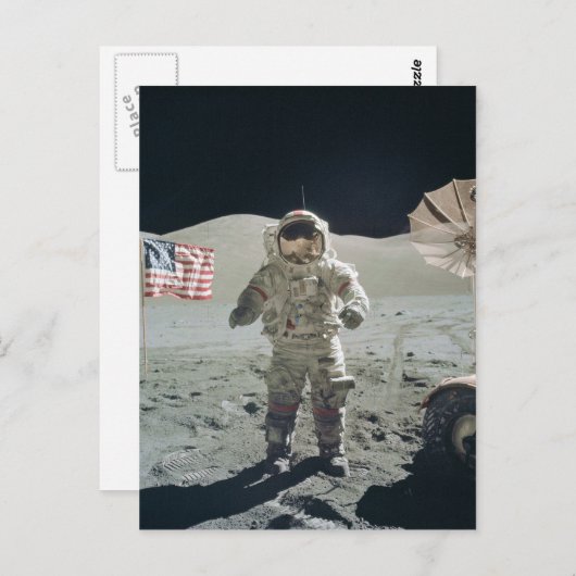 月はがき上の男 ポストカード (正面/裏面)