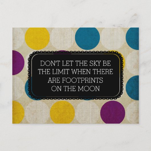 月はがき上の足跡 ポストカード (正面)