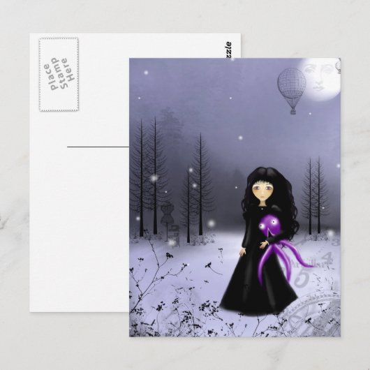 月はがき中の人 ポストカード (正面/裏面)