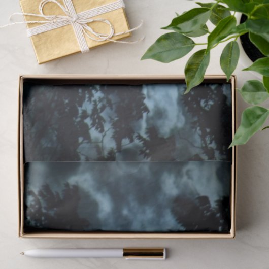 月はツリーブランチの後ろの夜を照らします 薄葉紙 (ギフト)