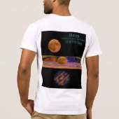 月は別の宇宙へ旅立つ Tシャツ (裏面)