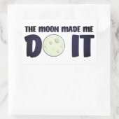 月は私にそれをステッカーをさせた 長方形シール (バッグ)