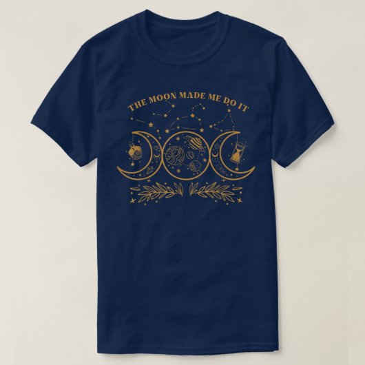 月は私に汚いパンの魔女サングラスをさせた Tシャツ (デザイン正面)