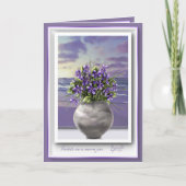 月びんの誕生日カードのスミレ ノートカード (正面)