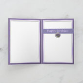 月びんの誕生日カードのスミレ ノートカード (内部)