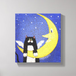 月ぶら下がったに浮かぶ キャンバスプリント