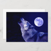 月へのオオカミの遠吠え招待状 招待状 (正面/裏面)
