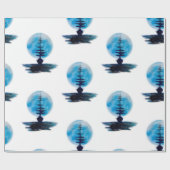 月へのセーリング ラッピングペーパー (フラット)