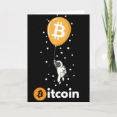 月へのビットコイン宇宙飛行士 – Btc QrコードCrypto 招待状 (正面)